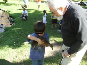 elihu, grandpa and duck